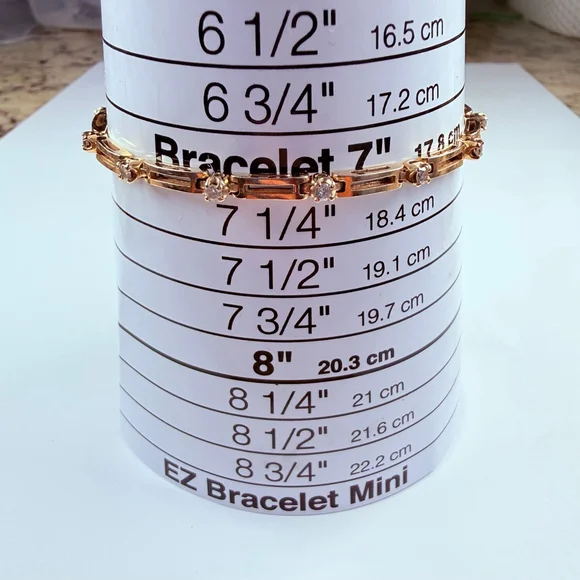 14K Solid Yellow Gold .70 CT Genuine Diamond Square Link VTG Tennis Bracelet - Picture 10 of 11